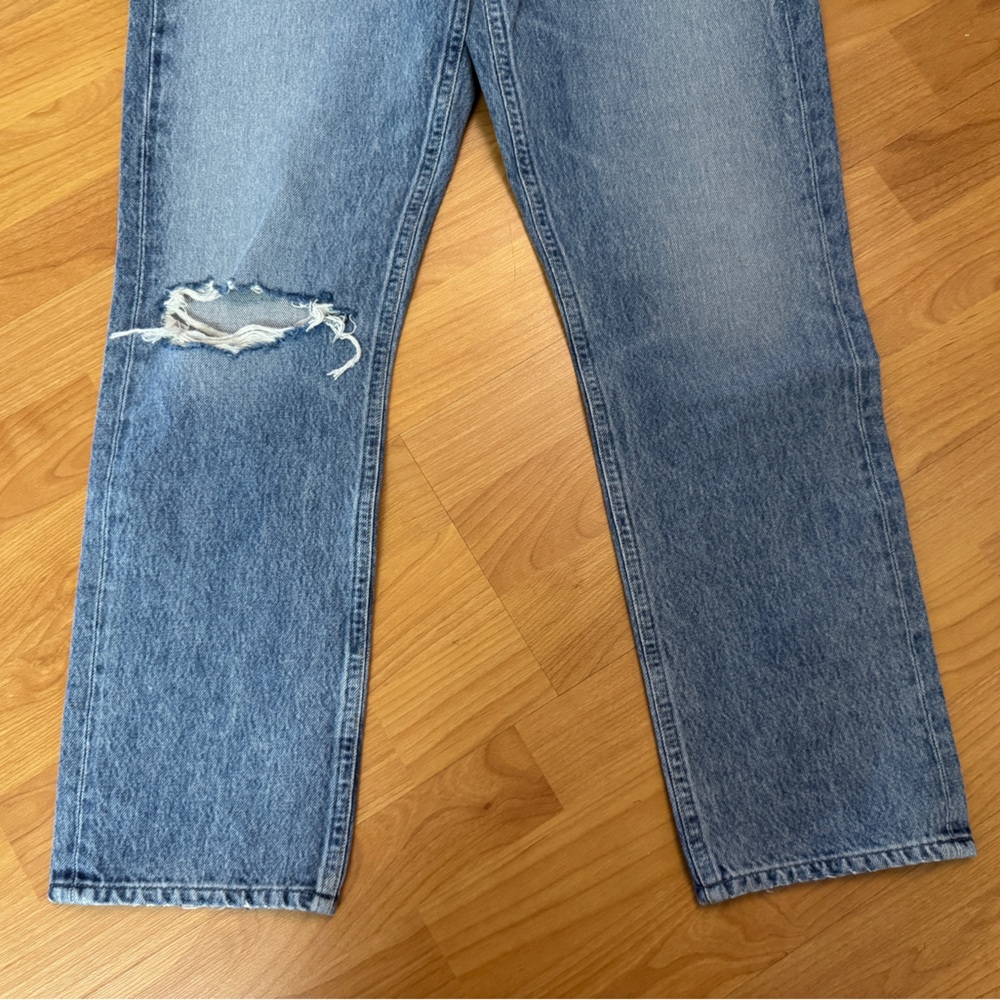 Agolde Riley High Rise Straight Crop Denim Jeans 27 - Picture 6 of 13